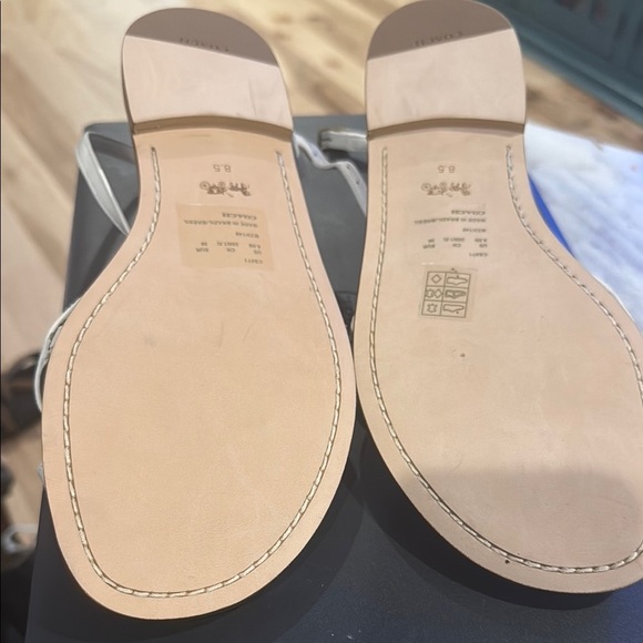 Coach Cream Strappy Sandals NWT - Picture 3 of 4